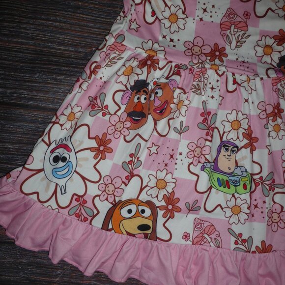 Boutique Toy Story Girls Sleeveless Ruffle Dress - Picture 3 of 5